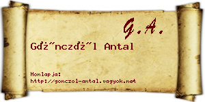 Gönczöl Antal névjegykártya